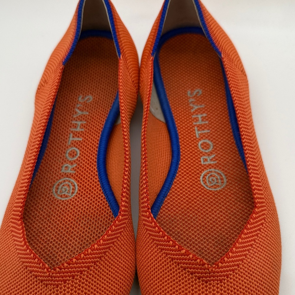Rothy's Vibrant Orange Flats - Picture 4 of 11
